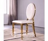 Ghế ăn tân cổ điển, ghế nhà hàng tiệc cưới mạ vàng sang trọng GLM161