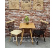 Bộ bàn ghế quán cafe gỗ BGSK068