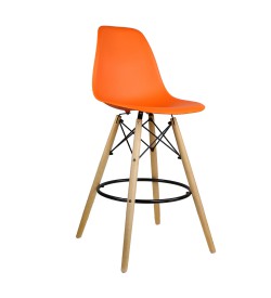 Ghế bar nhựa chân gỗ sồi GLM41