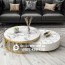 Bàn Sofa mặt đá chân mạ vàng BLM32