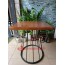 Bàn vuông cafe mặt gỗ chân lồng sắt BS106