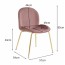 Ghế nệm bọc nhung chân mạ vàn GLM116